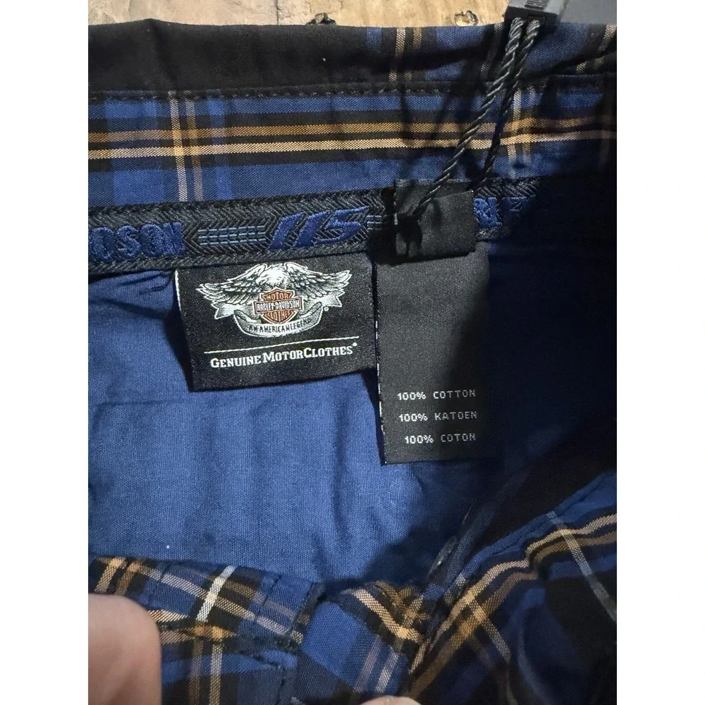 Harley Davidson 115th Anniversary Plaid Shirt Mens Medium NWT 2018 Button Up - Picture 6 of 12